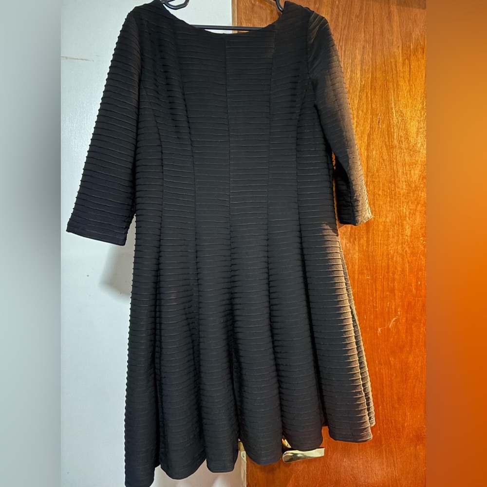 Danny & Nicole Black 3/4 Sleeve Dress